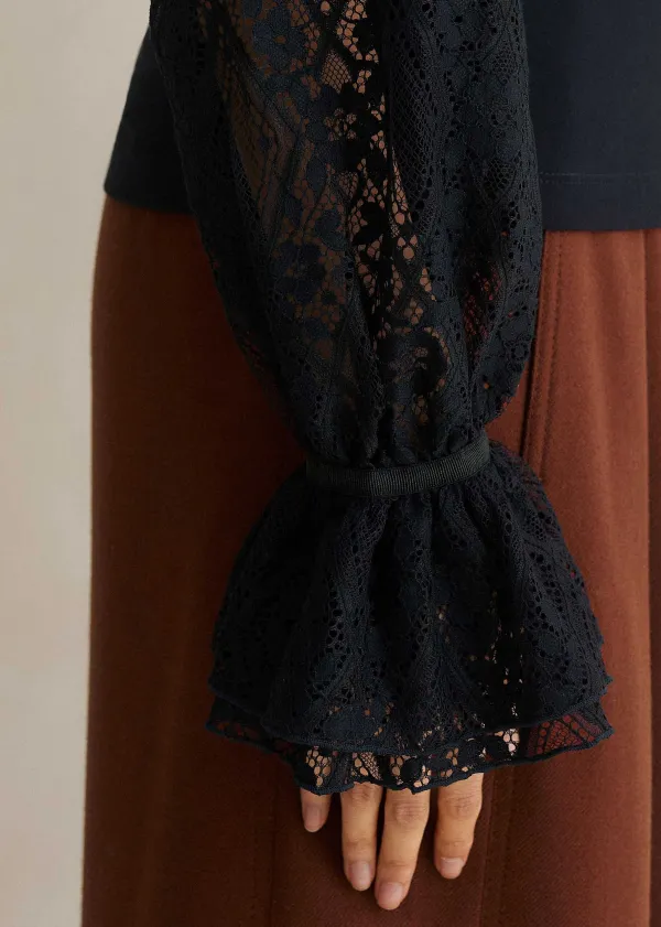 antique_lace_sleeve_layering_top_6.webp ME+EM Antique Lace Sleeve Layering Top | Women Layering Tops
