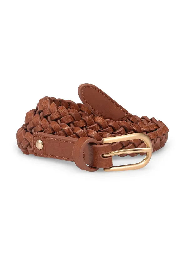 ME+EM Arrow Hand-Plaited Leather Belt | Women Belts And Jewellery