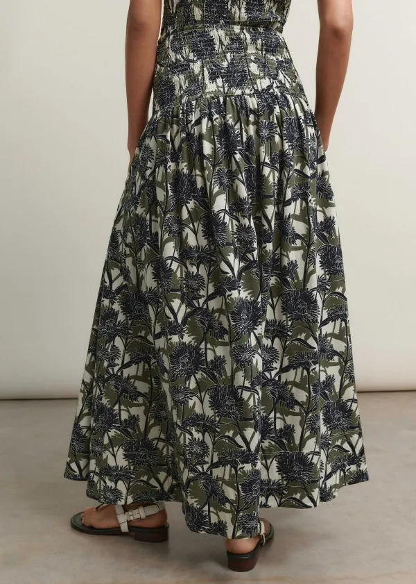 ME+EM Aster Print High-Waisted Maxi Skirt | Women Skirts