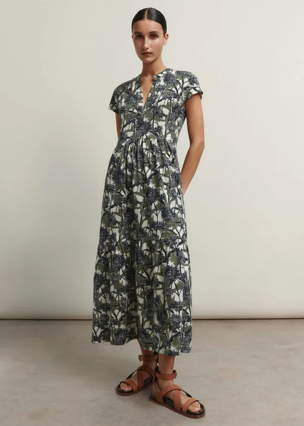 ME+EM Aster Print Tiered Maxi Dress | Women Maxi Dresses