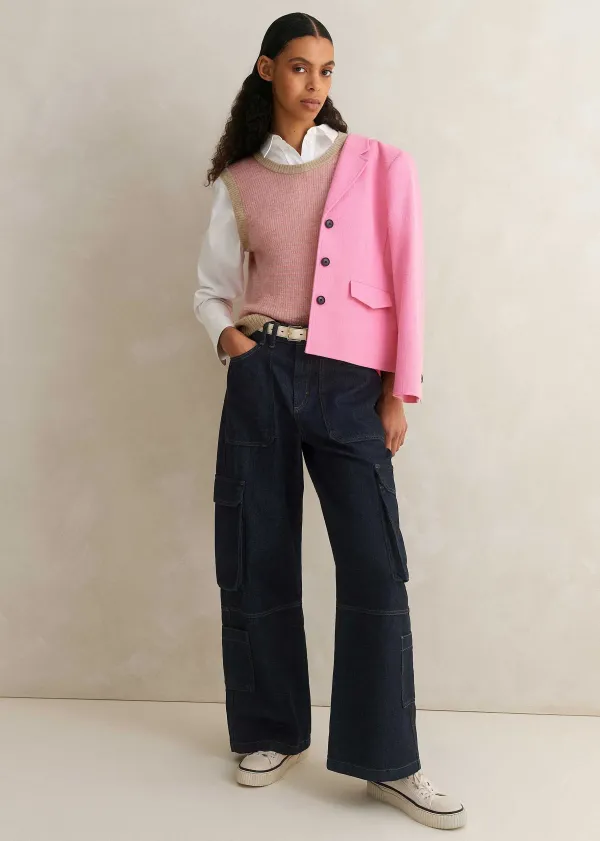 ME+EM Baggy Cargo Denim Trouser | Women Cargo Trousers