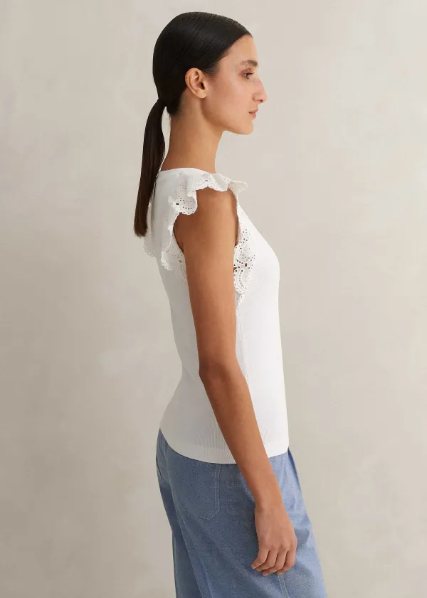 broderie_trim_tank_top_2.webp ME+EM Broderie Trim Tank Top | Women T-Shirts