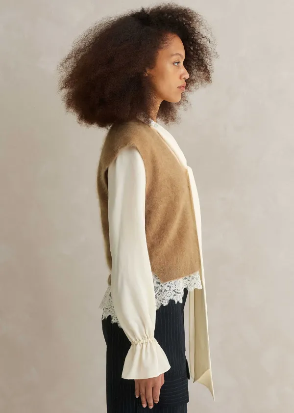 brushed_cashmere_v_neck_cropped_vest_3.webp ME+EM Brushed Cashmere V Neck Cropped Vest | Women Vests