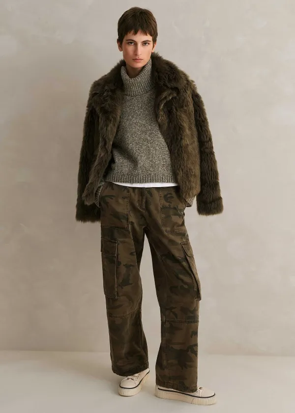 ME+EM Camo Cargo Trouser | Women Cargo Trousers