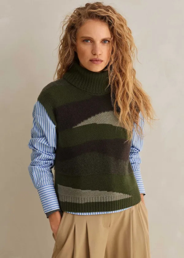 cashmere_camo_cropped_vest__snood_5.webp ME+EM Cashmere Camo Cropped Vest + Snood | Women Vests