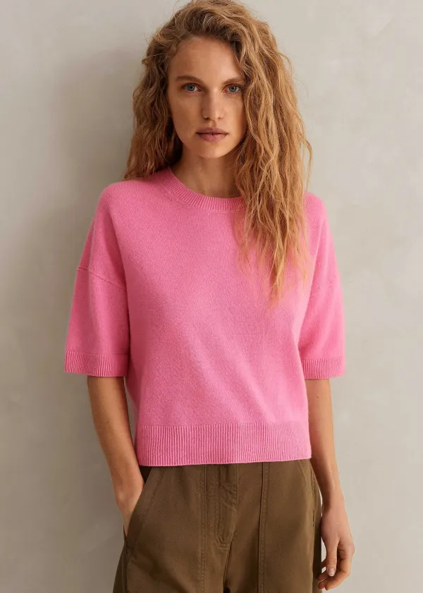 cashmere_relaxed_crop_tee_2.webp ME+EM Cashmere Relaxed Crop Tee | Women Layering Tops