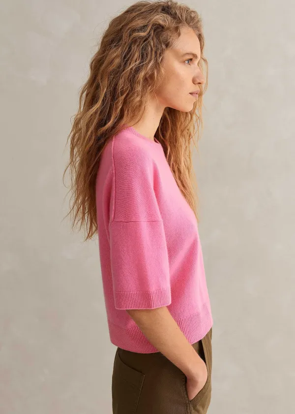 cashmere_relaxed_crop_tee_3.webp ME+EM Cashmere Relaxed Crop Tee | Women Layering Tops
