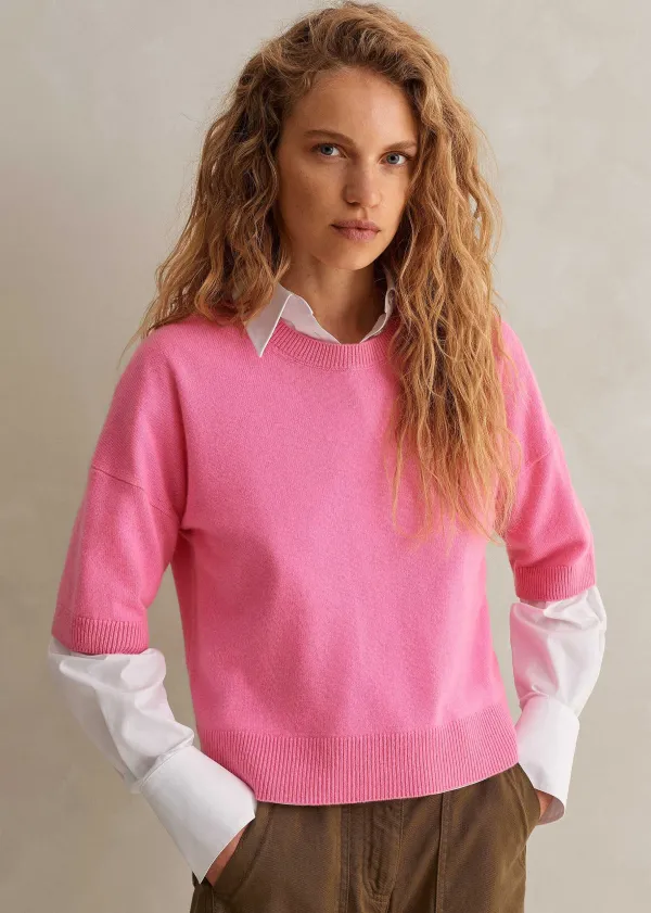 cashmere_relaxed_crop_tee_5.webp ME+EM Cashmere Relaxed Crop Tee | Women Layering Tops