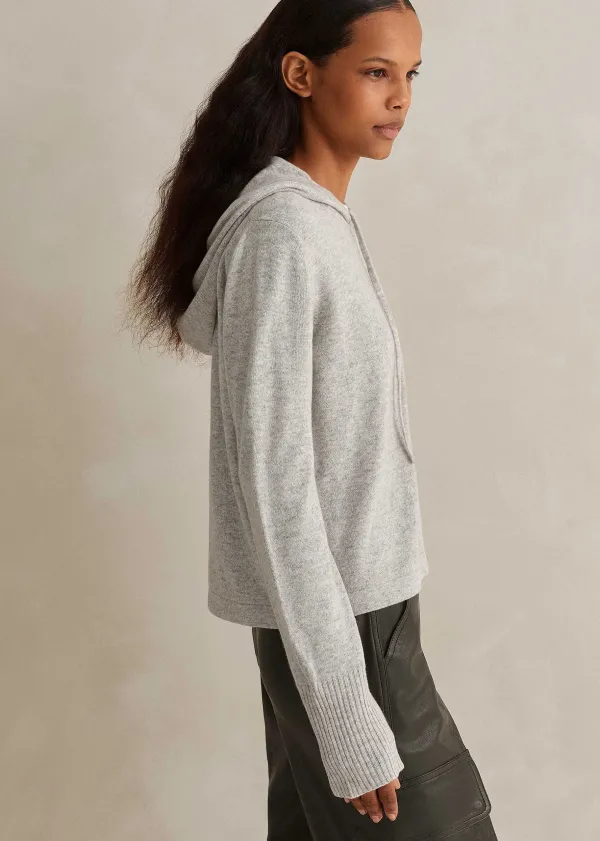 ME+EM Cashmere Relaxed Fit Box Zip Hoody | Women Cashmere