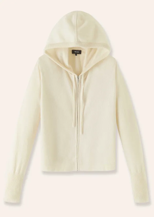 ME+EM Cashmere Relaxed Fit Box Zip Hoody | Women Cashmere