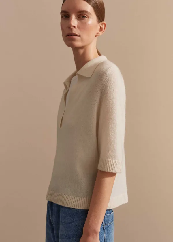 ME+EM Cashmere Relaxed Polo Shirt | Women Cashmere