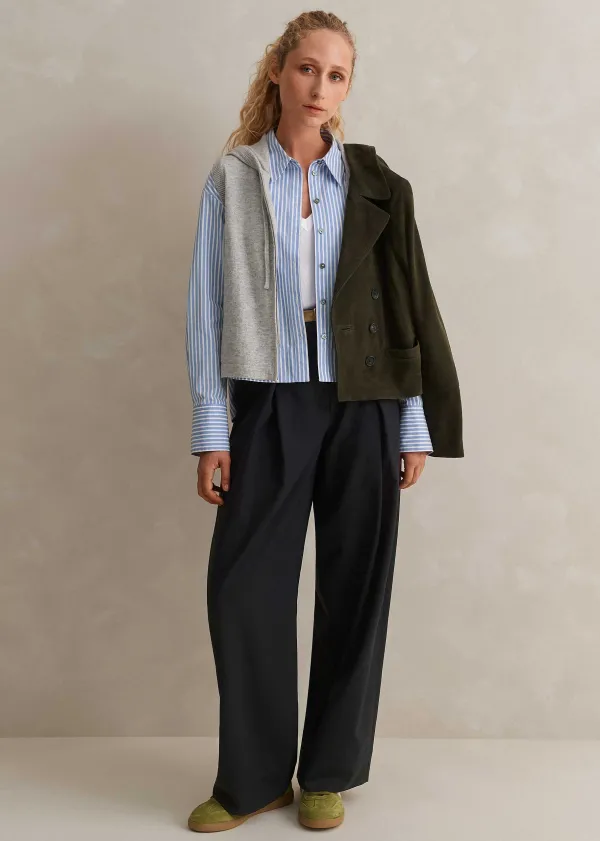 ME+EM Cashmere Sleeveless Relaxed Zip Hoody | Women Cashmere