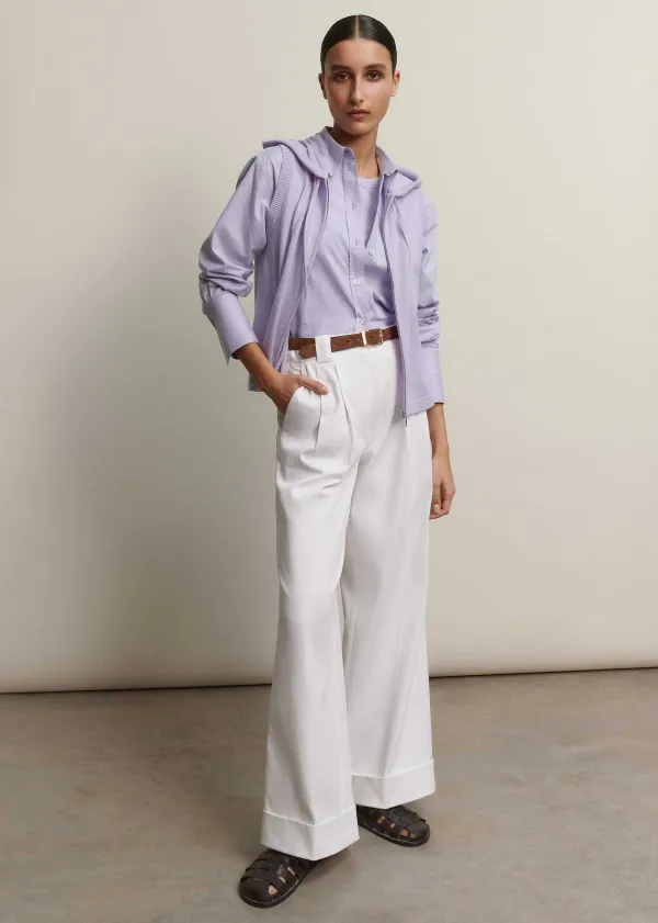 ME+EM Cashmere Sleeveless Relaxed Zip Hoody | Women Cashmere