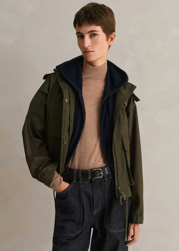 ME+EM Cashmere Sleeveless Relaxed Zip Hoody | Women Cashmere