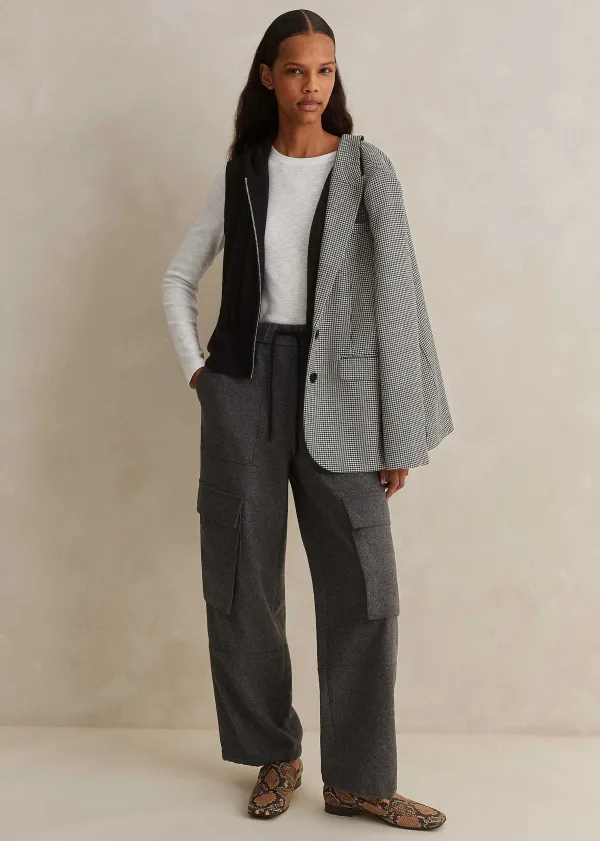 ME+EM Cashmere Sleeveless Relaxed Zip Hoody | Women Cashmere