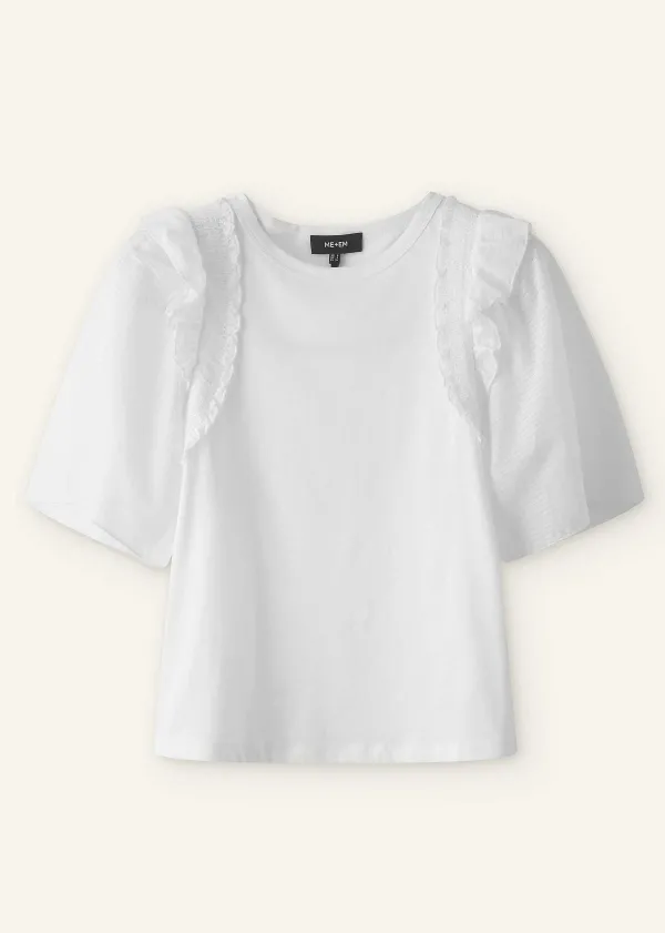 ME+EM Check Detail Boxy T-Shirt | Women T-Shirts