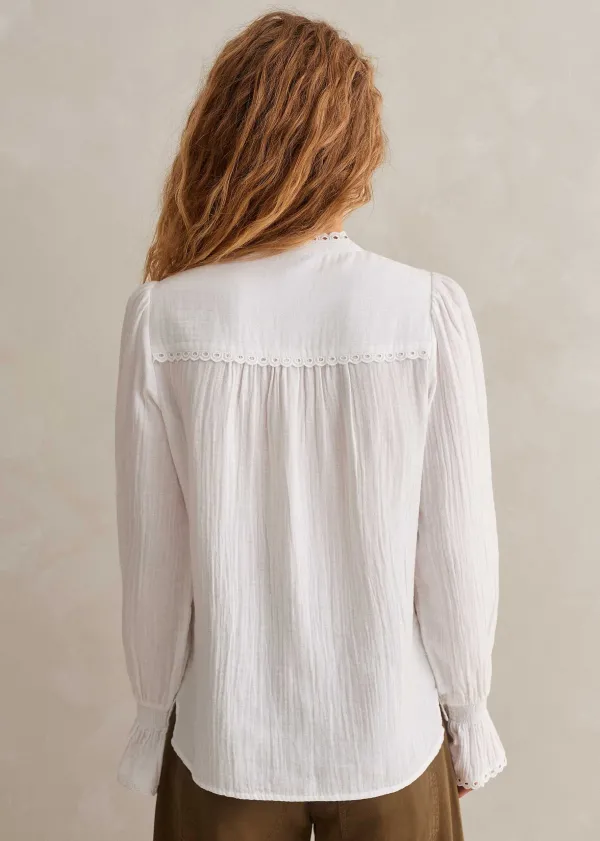 cheesecloth_broderie_trim_blouse_3.webp ME+EM Cheesecloth Broderie Trim Blouse | Women Blouses