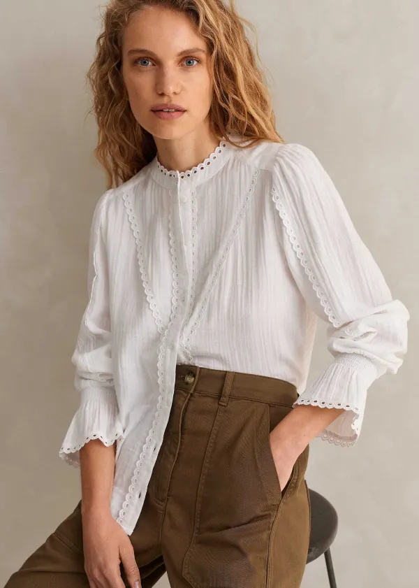 cheesecloth_broderie_trim_blouse_6.webp ME+EM Cheesecloth Broderie Trim Blouse | Women Blouses