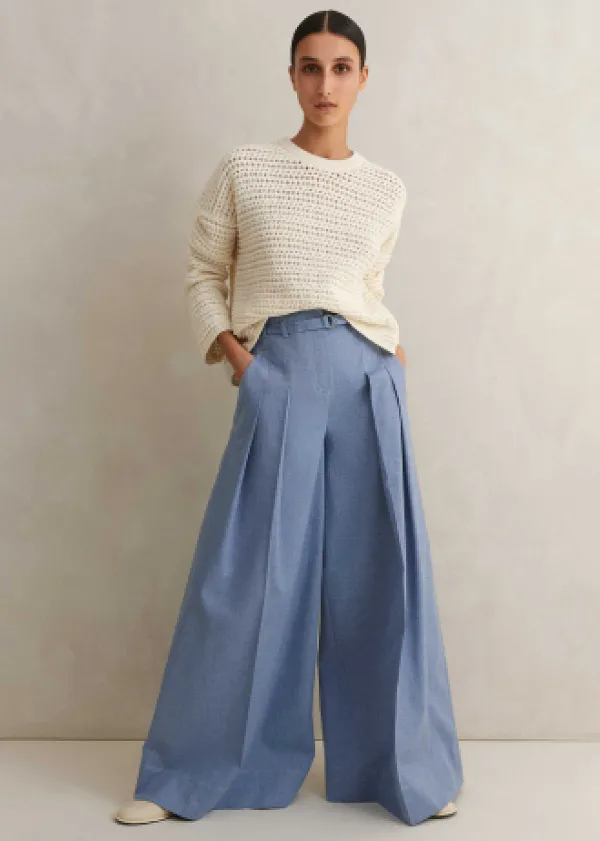 ME+EM Chunky Cotton Open Stitch Box Jumper | Women Jumpers