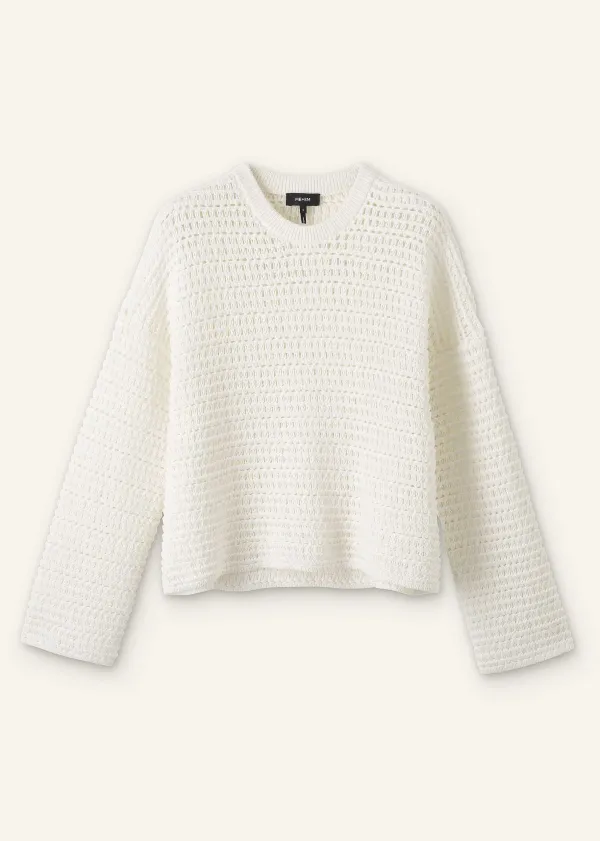 ME+EM Chunky Cotton Open Stitch Box Jumper | Women Jumpers