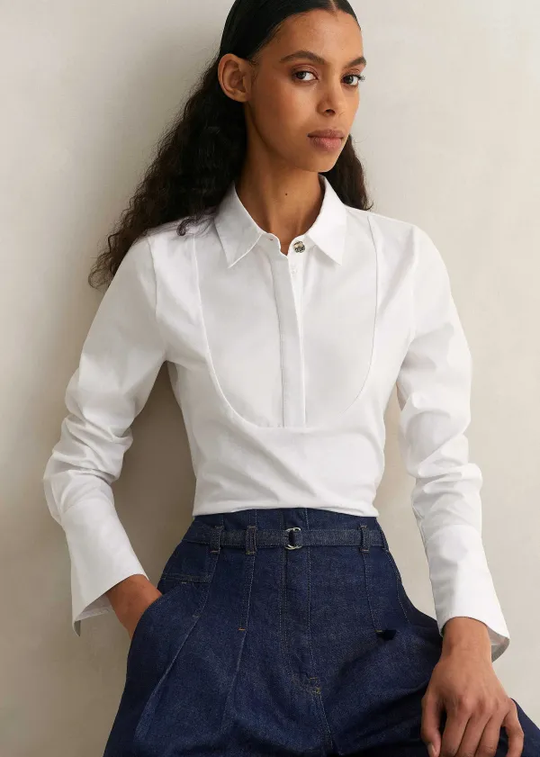 classic_bib_detail_layering_shirt_6.webp ME+EM Classic Bib Detail Layering Shirt | Women Shirts