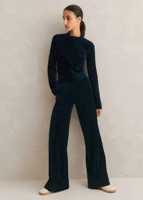 cord_velour_palazzo_pant_2.webp ME+EM Cord Velour Palazzo Pant | Women Wide-Leg Trousers