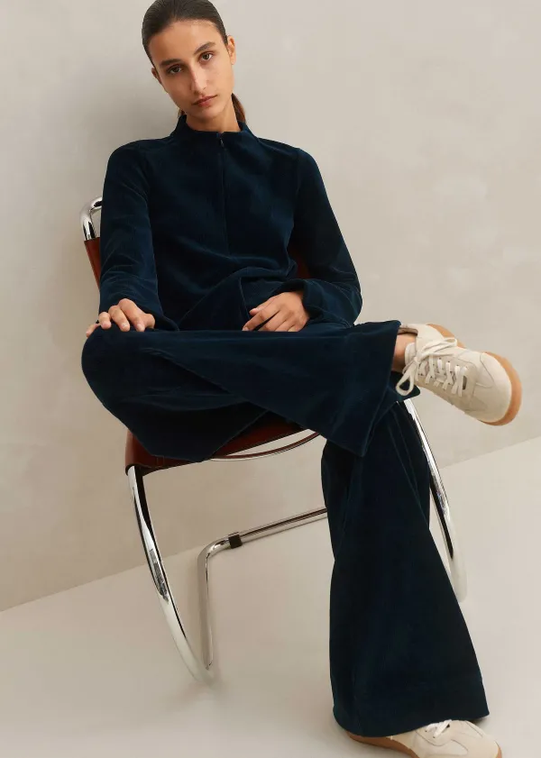 cord_velour_palazzo_pant_5.webp ME+EM Cord Velour Palazzo Pant | Women Wide-Leg Trousers