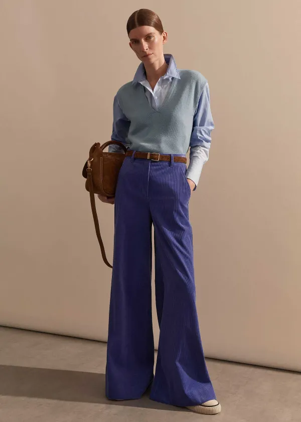 ME+EM Corduroy Flared Man Pant | Women Wide-Leg Trousers