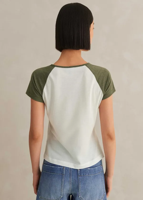 cotton_contrast_baseball_tee_2.webp ME+EM Cotton Contrast Baseball Tee | Women T-Shirts