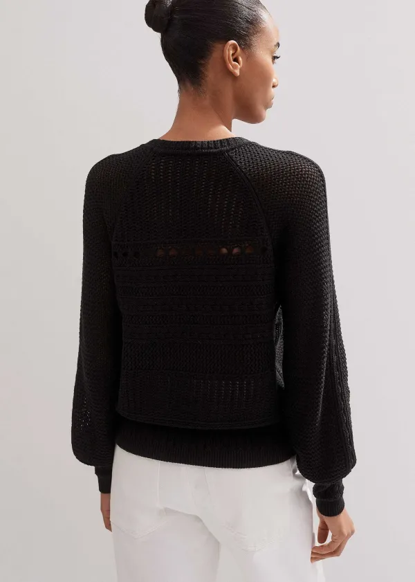 cotton_lace_stitch_raglan_sleeve_jumper_5.webp ME+EM Cotton Lace Stitch Raglan Sleeve Jumper | Women Jumpers