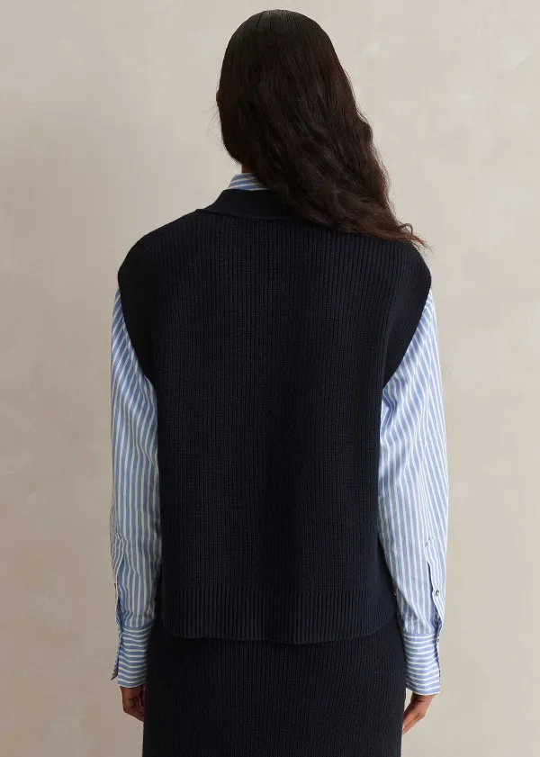 cotton_merino_rib_relaxed_buttoned_vest_2.webp ME+EM Cotton Merino Rib Relaxed Buttoned Vest | Women Vests