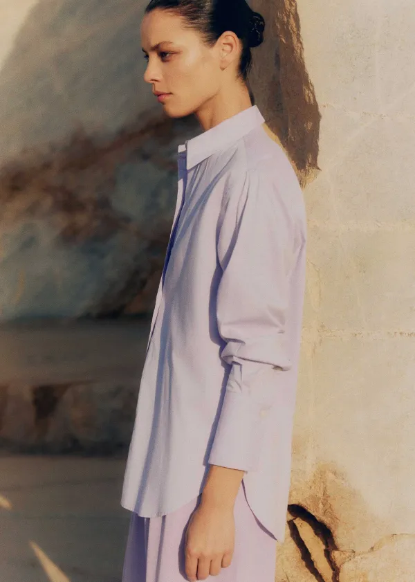 ME+EM Cotton Oversized Boyfriend Shirt | Women Shirts