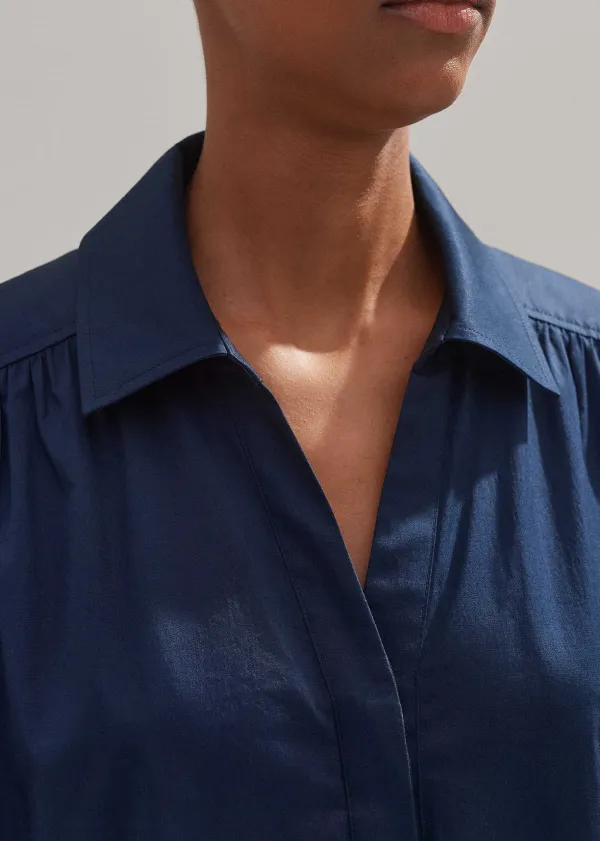 cotton_poplin_swing_dress__belt_2.webp ME+EM Cotton Poplin Swing Dress + Belt | Women Short Dresses