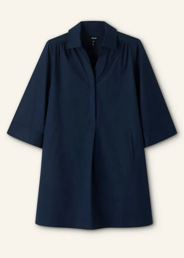 cotton_poplin_swing_dress__belt_3.webp ME+EM Cotton Poplin Swing Dress + Belt | Women Short Dresses