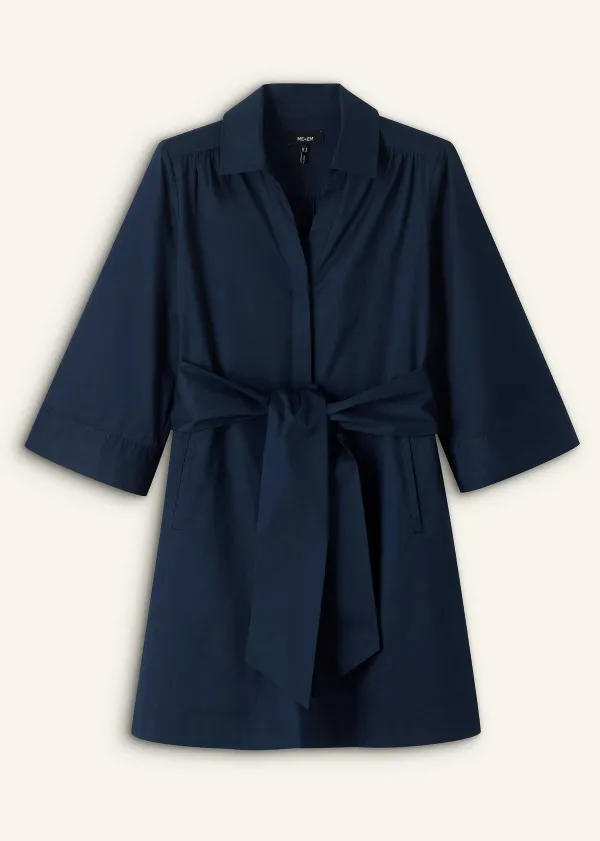 cotton_poplin_swing_dress__belt_4.webp ME+EM Cotton Poplin Swing Dress + Belt | Women Short Dresses