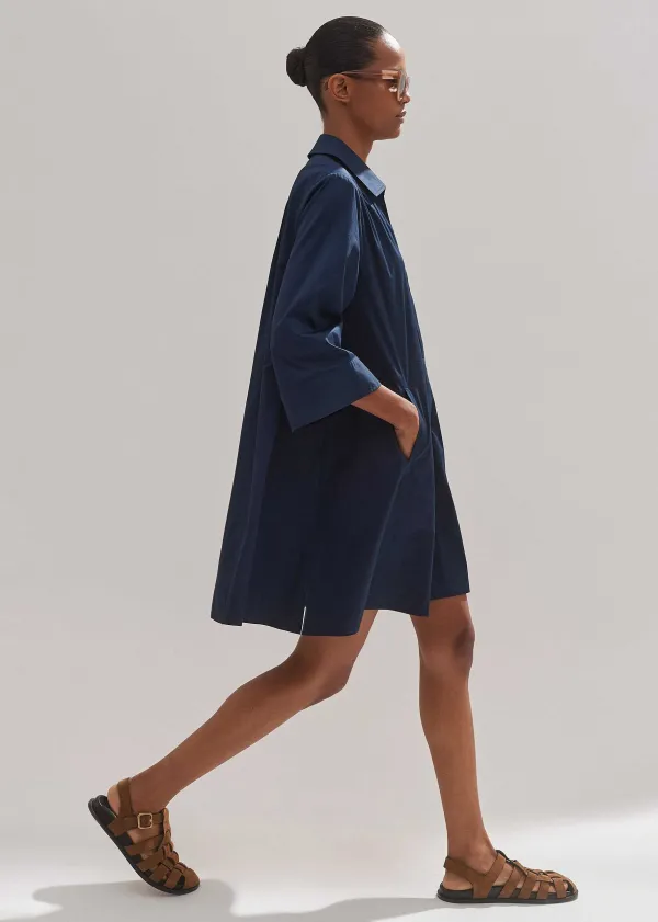 cotton_poplin_swing_dress__belt_7.webp ME+EM Cotton Poplin Swing Dress + Belt | Women Short Dresses