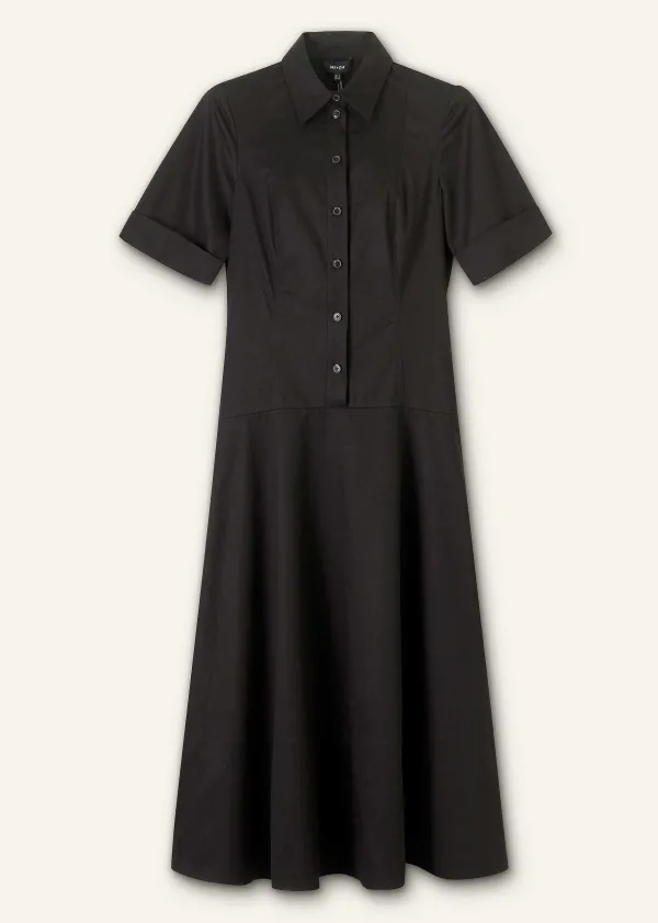 ME+EM Cotton Sateen Midi Shirt Dress + Belt | Women Midi Dresses