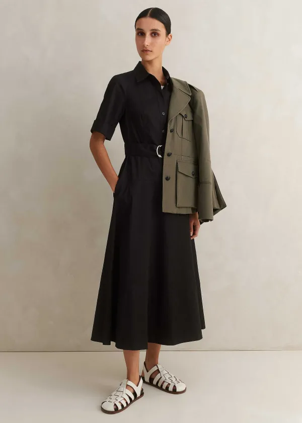 cotton_sateen_midi_shirt_dress__belt_3.webp ME+EM Cotton Sateen Midi Shirt Dress + Belt | Women Midi Dresses