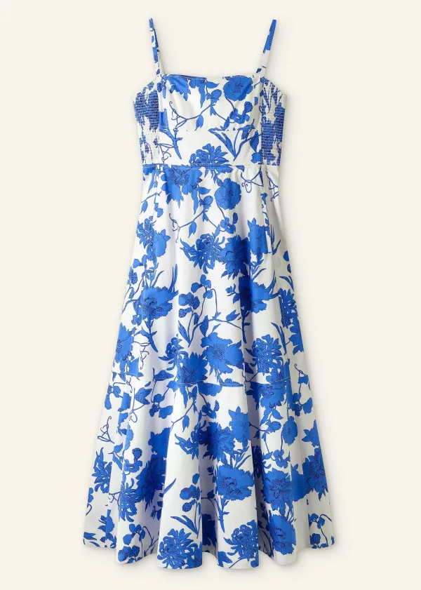 cotton_scribbled_flower_print_maxi_dress_5.webp ME+EM Cotton Scribbled Flower Print Maxi Dress | Women Maxi Dresses