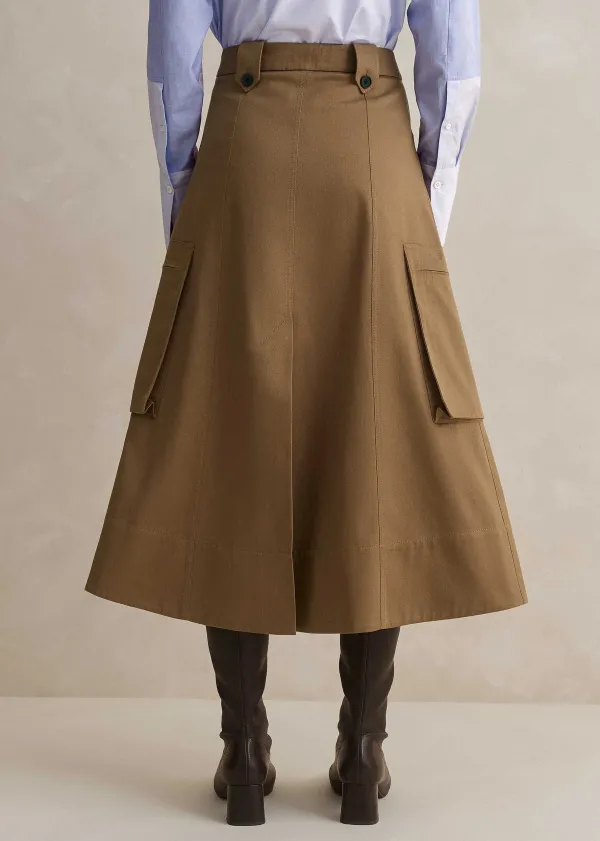 cotton_utility_midi_skirt_4.webp ME+EM Cotton Utility Midi Skirt | Women Skirts
