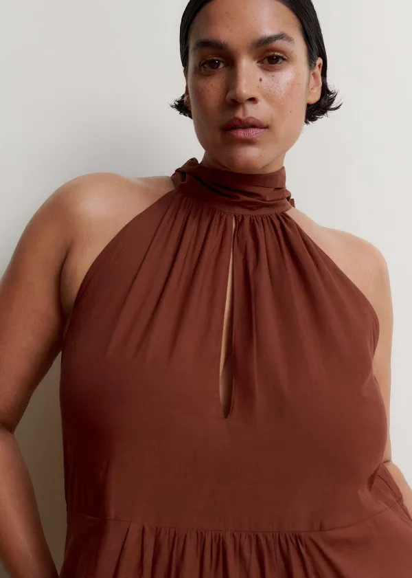 cotton_voile_halterneck_fulllength_dress_2-1.webp ME+EM Cotton Voile Halterneck Full-Length Dress | Women Maxi Dresses