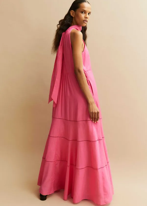 cotton_voile_halterneck_fulllength_dress_2.webp ME+EM Cotton Voile Halterneck Full-Length Dress | Women Maxi Dresses