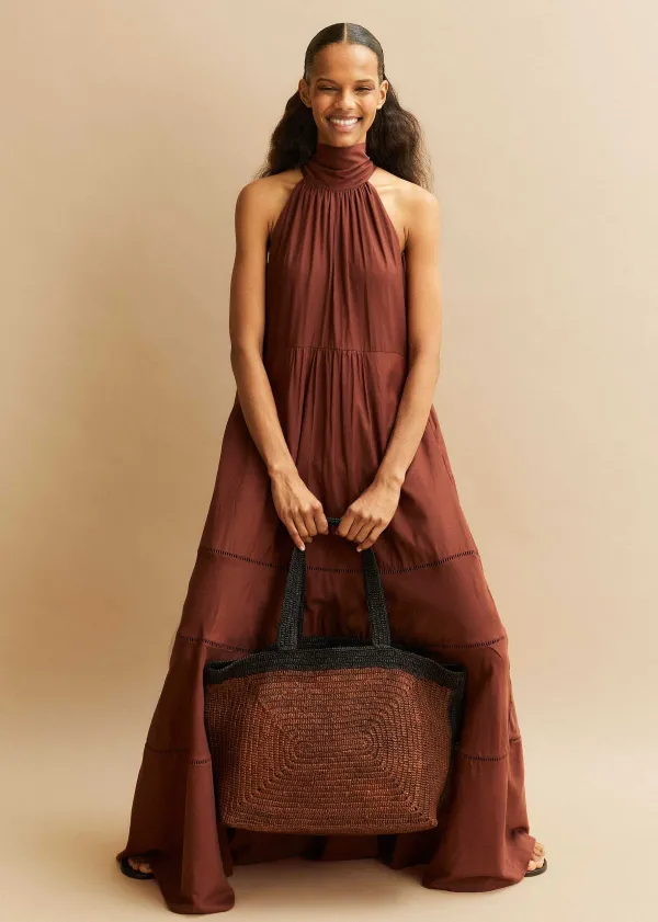 cotton_voile_halterneck_fulllength_dress_5.webp ME+EM Cotton Voile Halterneck Full-Length Dress | Women Maxi Dresses
