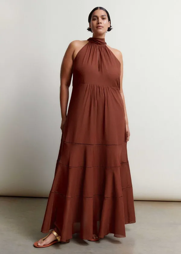 cotton_voile_halterneck_fulllength_dress_7.webp ME+EM Cotton Voile Halterneck Full-Length Dress | Women Maxi Dresses