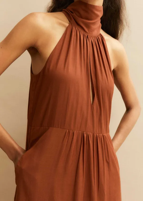 cotton_voile_halterneck_fulllength_dress_8.webp ME+EM Cotton Voile Halterneck Full-Length Dress | Women Maxi Dresses