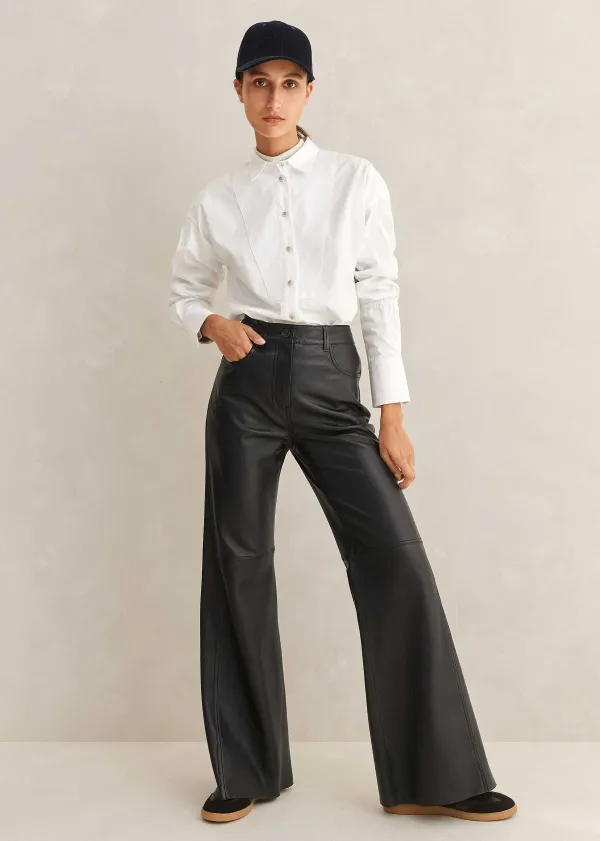 crease_less_cotton_elastic_sleeve_shirt_3.webp ME+EM Crease Less Cotton Elastic Sleeve Shirt | Women Shirts