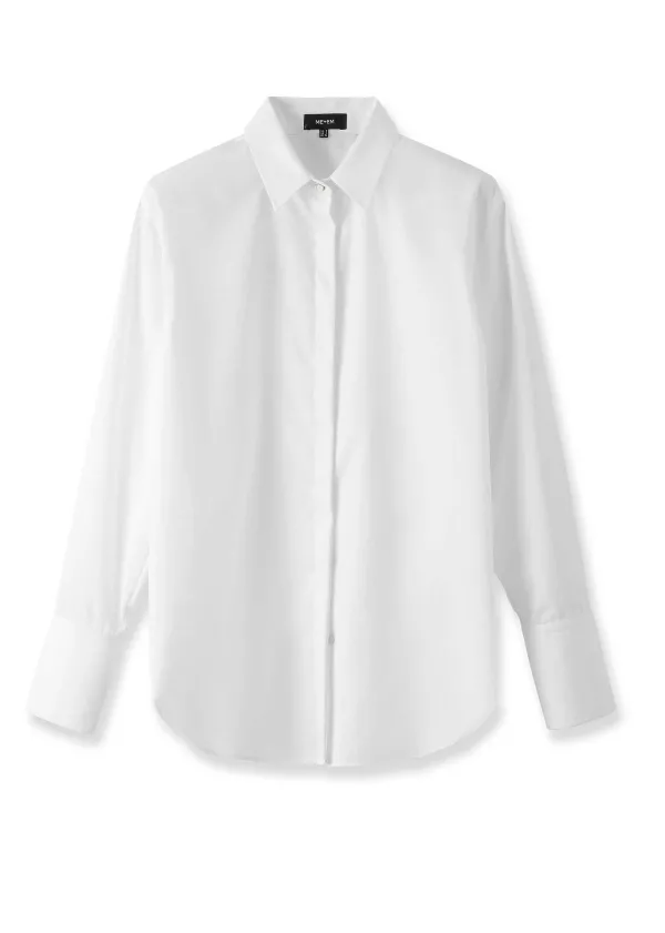 ME+EM Crease Less Cotton Relaxed Boyfriend Shirt | Women Shirts