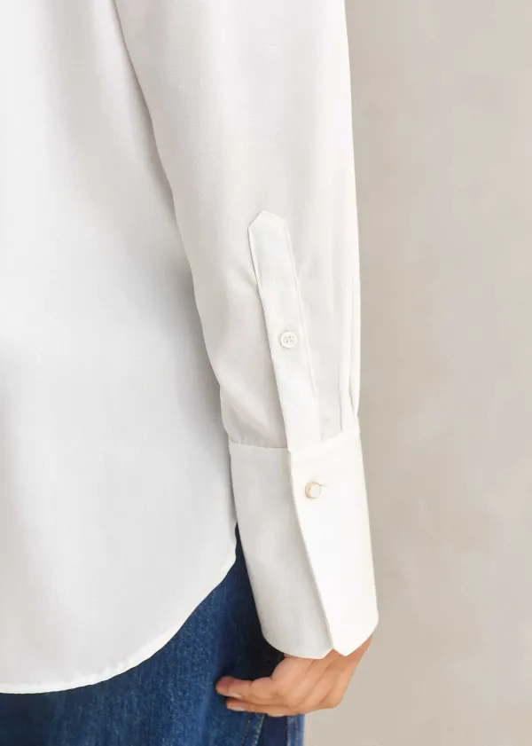 ME+EM Crease Less Cotton Relaxed Boyfriend Shirt | Women Shirts