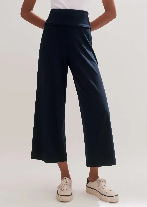 ME+EM Crop Palazzo Pant | Women Wide-Leg Trousers
