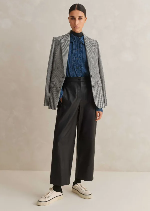 ME+EM Denim Frill Shirt | Women Shirts